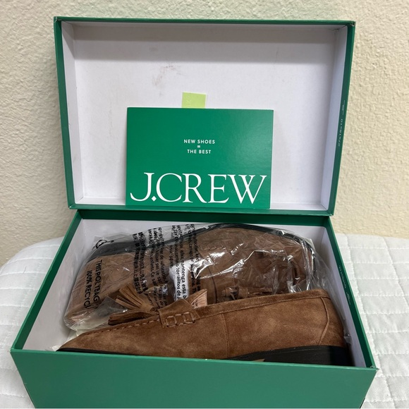 J. Crew Suede Maison Tassel Loafers in Walnut Brown Size 7 - Picture 13 of 13